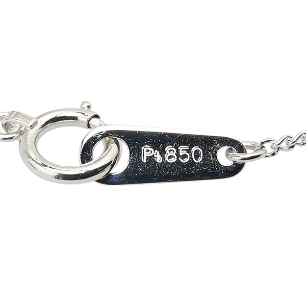 Pt900 プラチナ Pt850 プラチナ ダイヤ0.312ct プチ ネックレス レディース 【中古】
