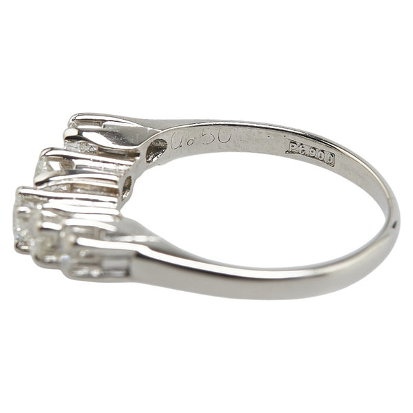 Pt900 プラチナ ダイヤ0.50ct リング 指輪 レディース 11号 【中古】