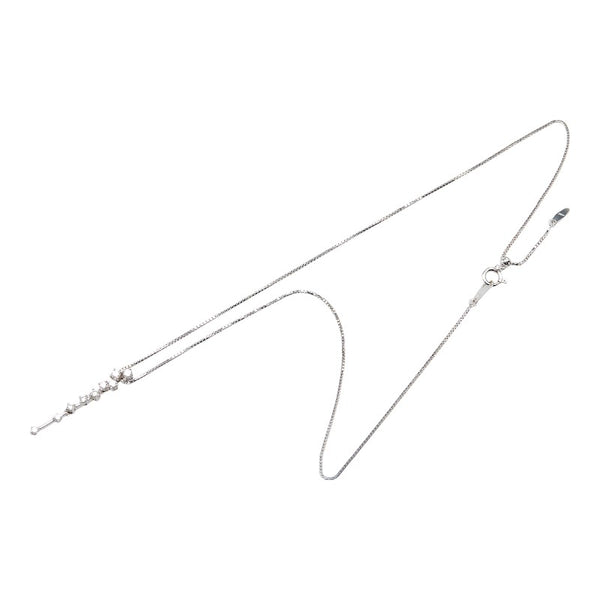 K18WG ホワイトゴールド ダイヤ0.36ct ペンダントネックレス レディース 【中古】