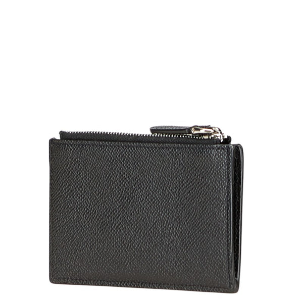 バーバリー ロゴ フラグメントケース カードケース ブラック レザー レディース BURBERRY 【中古】