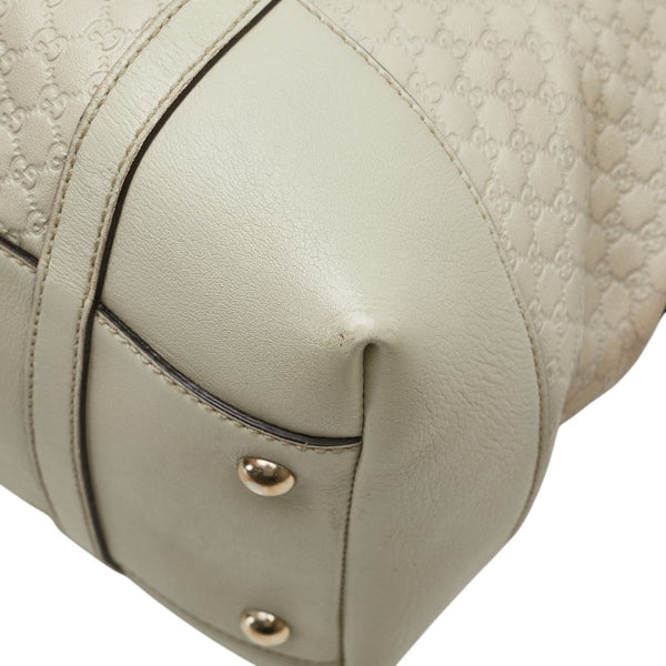 グッチ マイクログッチシマ ハンドバッグ ショルダーバッグ 2WAY 309614 アイボリー ホワイト レザー レディース GUCCI 【中古】