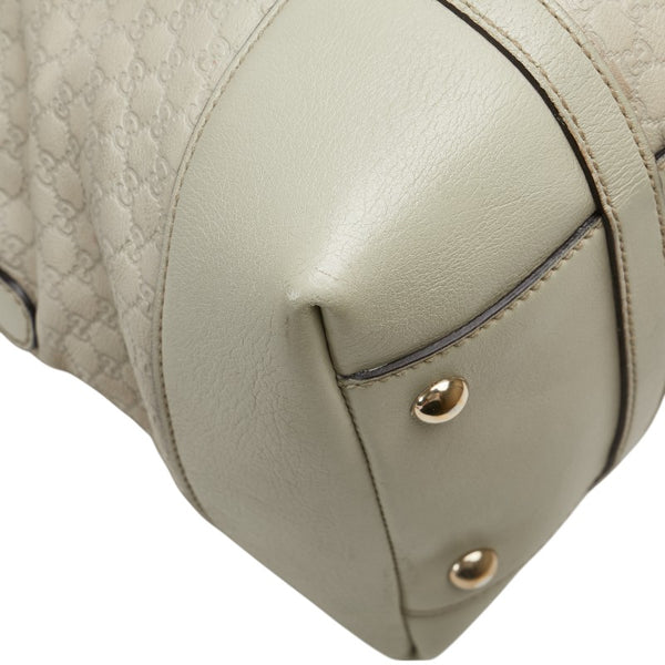 グッチ マイクログッチシマ ハンドバッグ ショルダーバッグ 2WAY 309614 アイボリー ホワイト レザー レディース GUCCI 【中古】