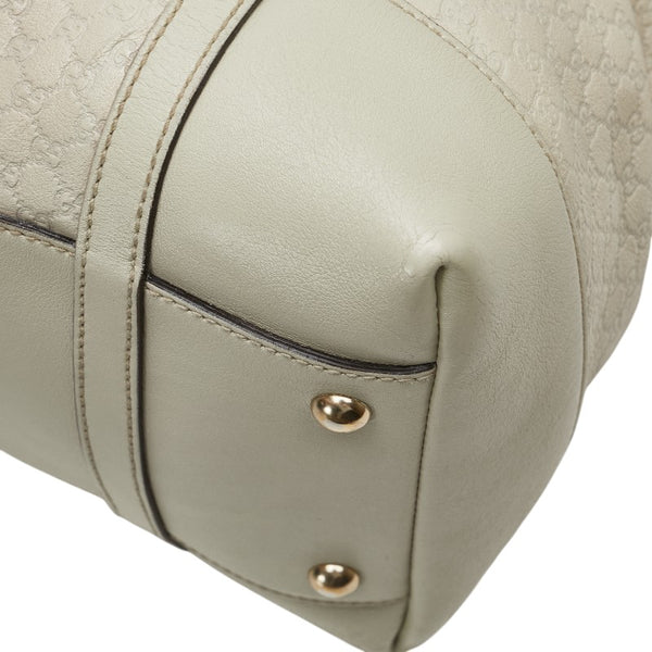グッチ マイクログッチシマ ハンドバッグ ショルダーバッグ 2WAY 309614 アイボリー ホワイト レザー レディース GUCCI 【中古】