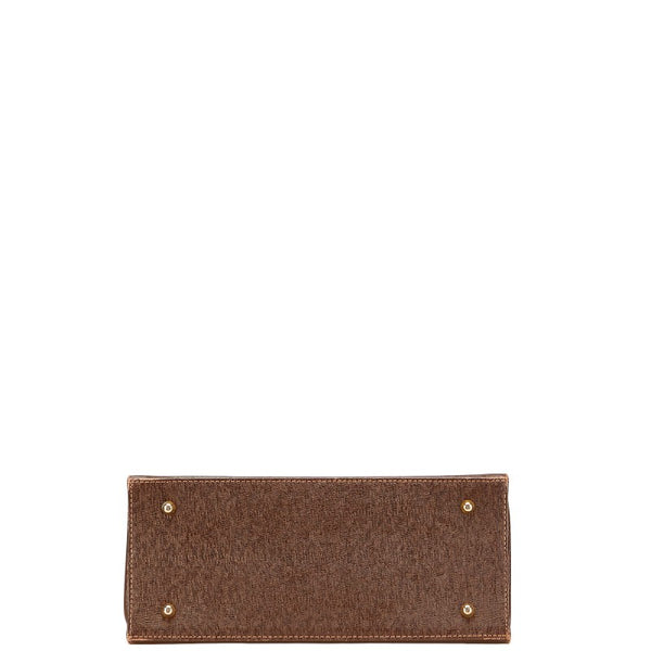 バーバリー ノバチェック ハンドバッグ ブラウン レザー レディース BURBERRY 【中古】