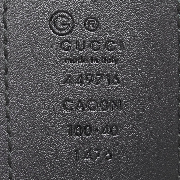 グッチ ベルト サイズ:100/40 449716 ブラック レザー メンズ GUCCI 【中古】