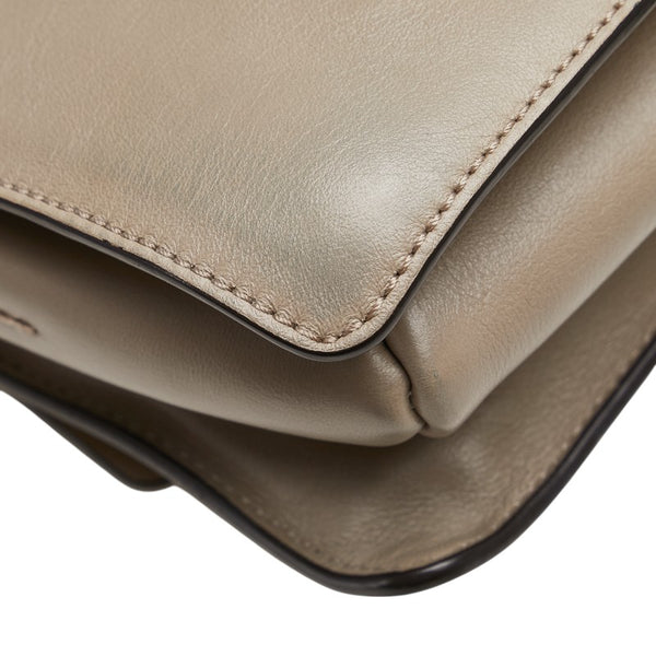 クロエ フェイ スモール ショルダーバッグ ベージュ スウェット レザー レディース Chloe 【中古】