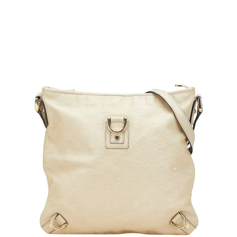 グッチ グッチシマ アビー 斜め掛け ショルダーバッグ 131326 ベージュ レザー レディース GUCCI 【中古】