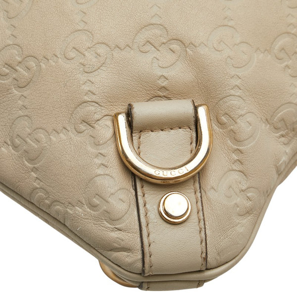 グッチ グッチシマ アビー 斜め掛け ショルダーバッグ 131326 ベージュ レザー レディース GUCCI 【中古】