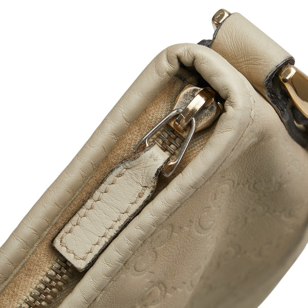 グッチ グッチシマ アビー 斜め掛け ショルダーバッグ 131326 ベージュ レザー レディース GUCCI 【中古】