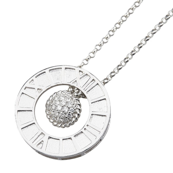 Pt900 プラチナ Pt850 プラチナ ダイヤ0.22ct ペンダントネックレス レディース 【中古】