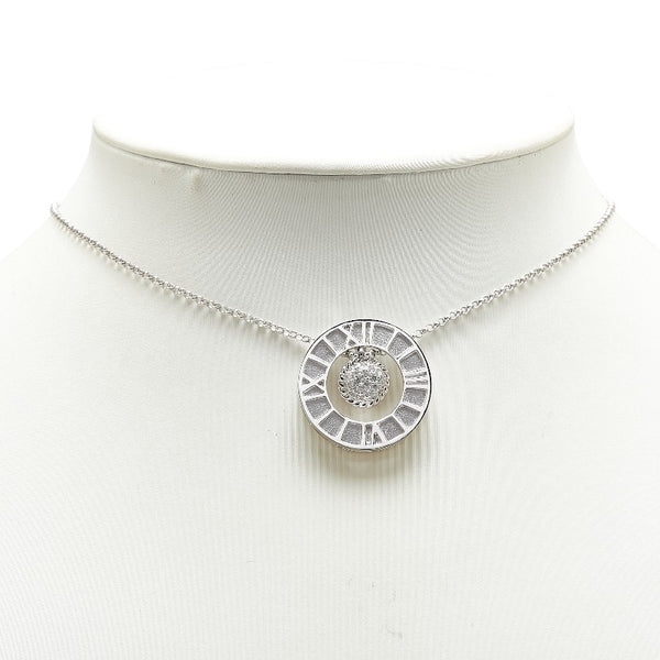 Pt900 プラチナ Pt850 プラチナ ダイヤ0.22ct ペンダントネックレス レディース 【中古】