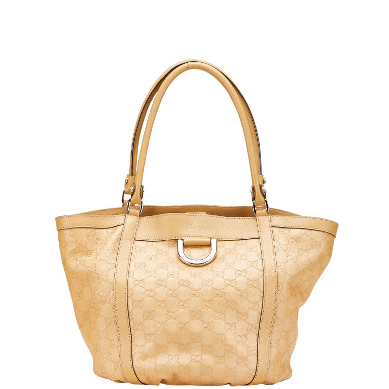 グッチ グッチシマ トートバッグ 211982 ベージュ レザー レディース GUCCI 【中古】