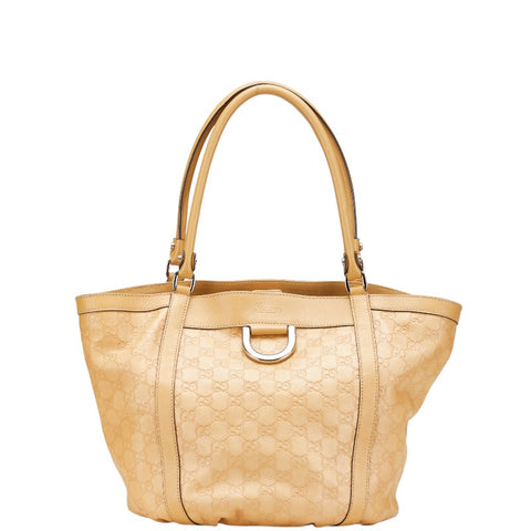 グッチ グッチシマ トートバッグ 211982 ベージュ レザー レディース GUCCI 【中古】