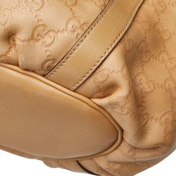 グッチ グッチシマ トートバッグ 211982 ベージュ レザー レディース GUCCI 【中古】