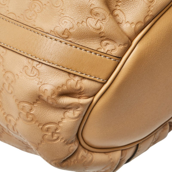 グッチ グッチシマ トートバッグ 211982 ベージュ レザー レディース GUCCI 【中古】