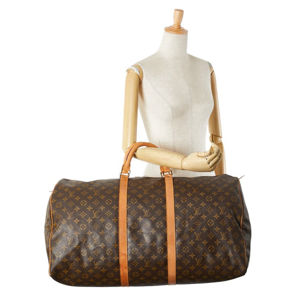 ルイ ヴィトン モノグラム キーポル60 ボストンバッグ トラベルバッグ M41422 ブラウン PVC レザー レディース LOUIS VUITTON 【中古】