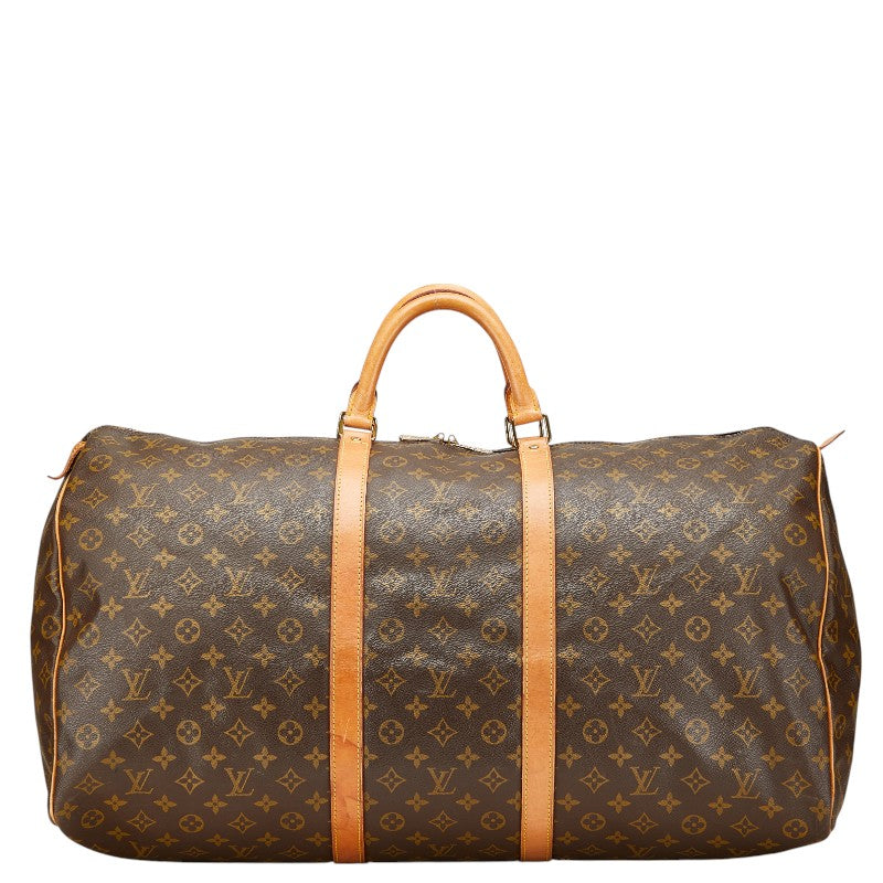 ルイ ヴィトン モノグラム キーポル60 ボストンバッグ トラベルバッグ M41422 ブラウン PVC レザー レディース LOUIS VUITTON 【中古】