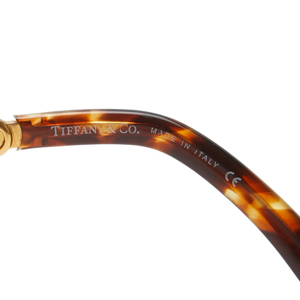 ティファニー ラインストーン サングラス グラデーションレンズ TF3006-B ゴールド ブラウン プラスチック レディース TIFFANY&Co. 【中古】