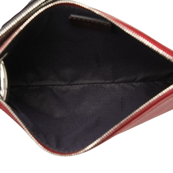 フェンディ トリプレット ポーチ 8BS001 レッド ブルー マルチカラー レザー パイソン レディース FENDI 【中古】