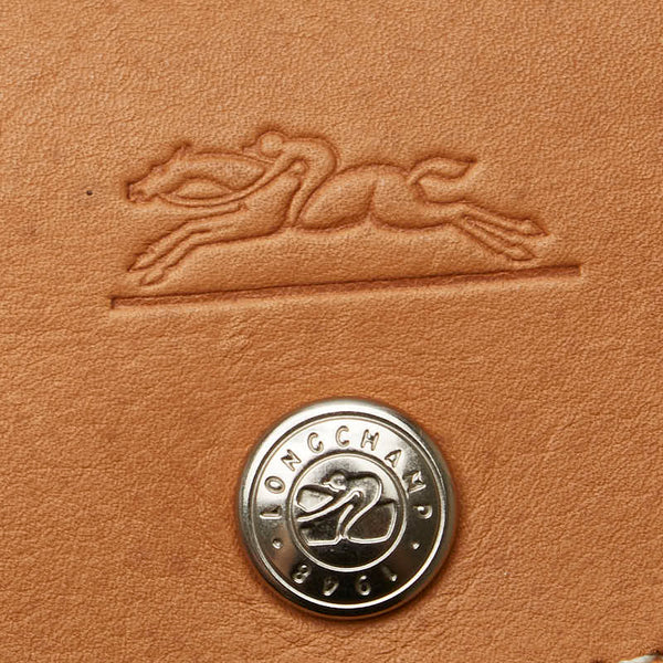 ロンシャン プリアージュ ハンドバッグ ベージュ マルチカラー キャンバス レザー レディース Longchamp 【中古】