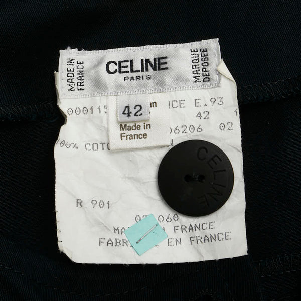 セリーヌ 半袖シャツワンピース サイズ:42 ブラック コットン レディース CELINE 【中古】