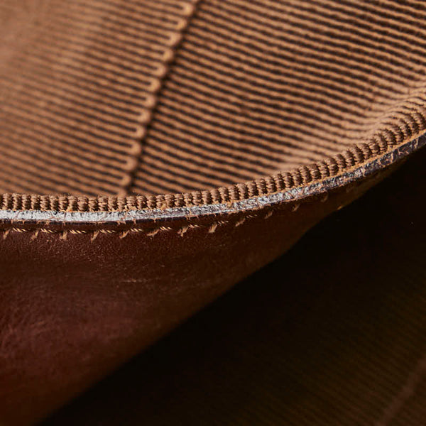 サルヴァトーレフェラガモ ヴァラ ショルダーバッグ ブラウン ゴールド キャンバス レディース Salvatore Ferragamo 【中古】