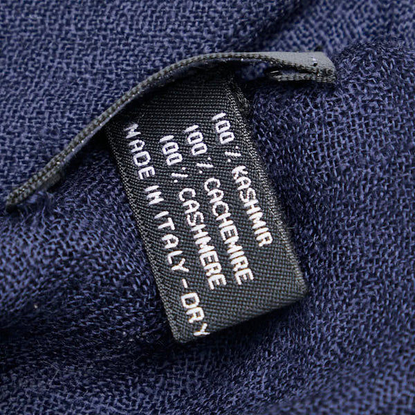 シャネル ココマーク ショール ストール ネイビー ホワイト カシミヤ レディース CHANEL 【中古】