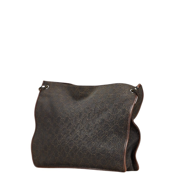 グッチ ＧGキャンバス 斜めがけ ショルダー 90656 ブラウン キャンバス レザー レディース GUCCI 【中古】