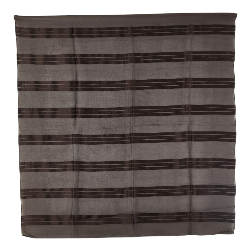 ジバンシー ロゴ スカーフ ブラウン シルク レディース Givenchy 【中古】
