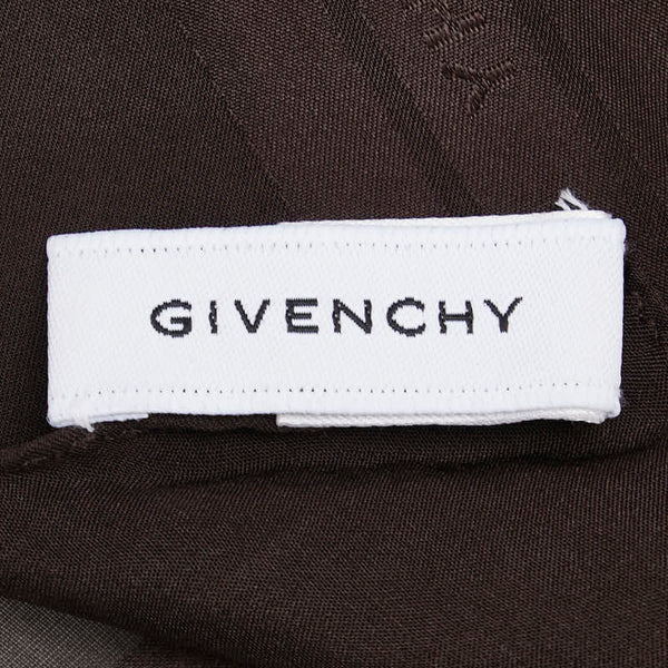 ジバンシー ロゴ スカーフ ブラウン シルク レディース Givenchy 【中古】