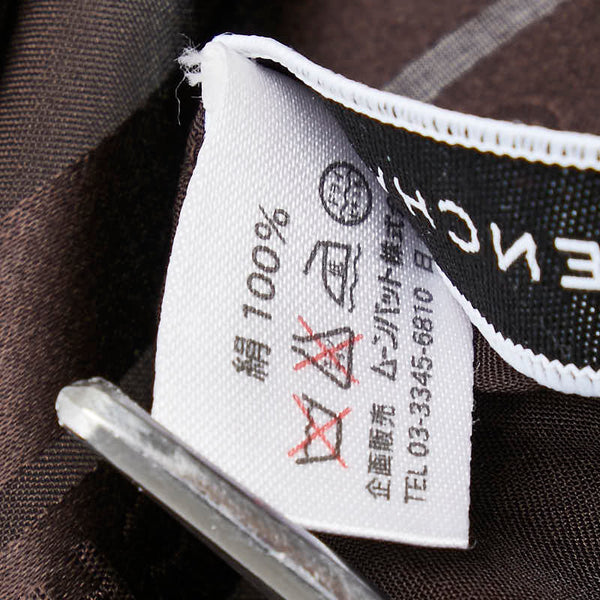 ジバンシー ロゴ スカーフ ブラウン シルク レディース Givenchy 【中古】