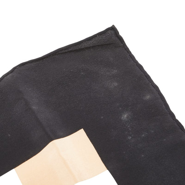サンローラン スカーフ ブラック ブラウン グレー シルク レディース SAINT LAURENT 【中古】
