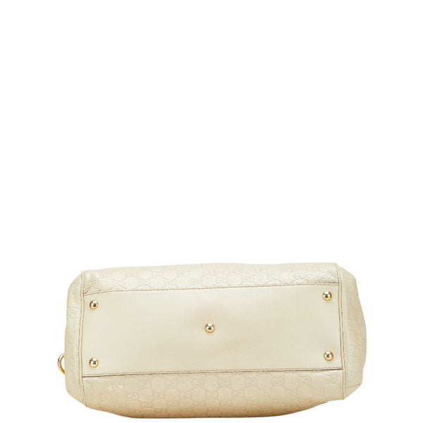 グッチ グッチシマ ハンドバッグ 282299 アイボリー ホワイト レザー レディース GUCCI 【中古】