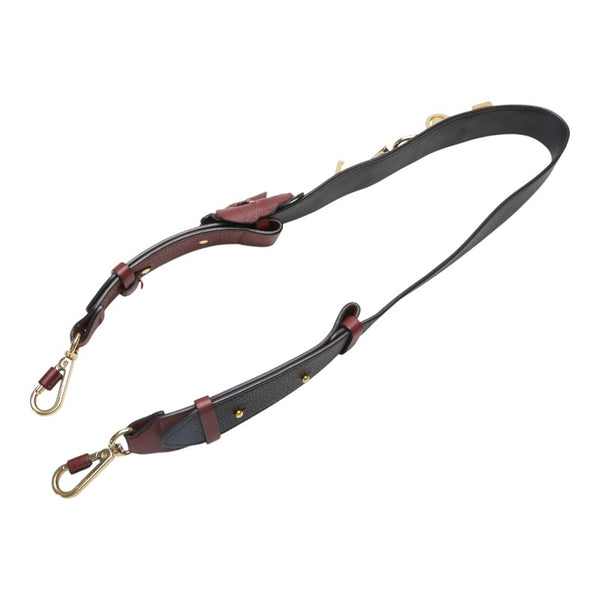 クロエ フラワー 花  ショルダーストラップ ネイビー ワインレッド レザー レディース Chloe 【中古】