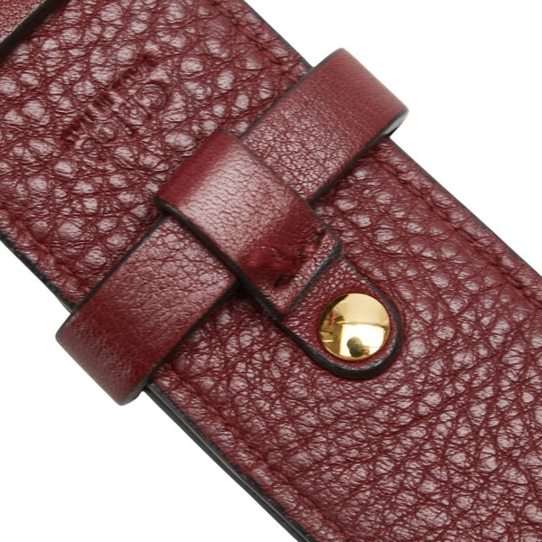 クロエ フラワー 花  ショルダーストラップ ネイビー ワインレッド レザー レディース Chloe 【中古】