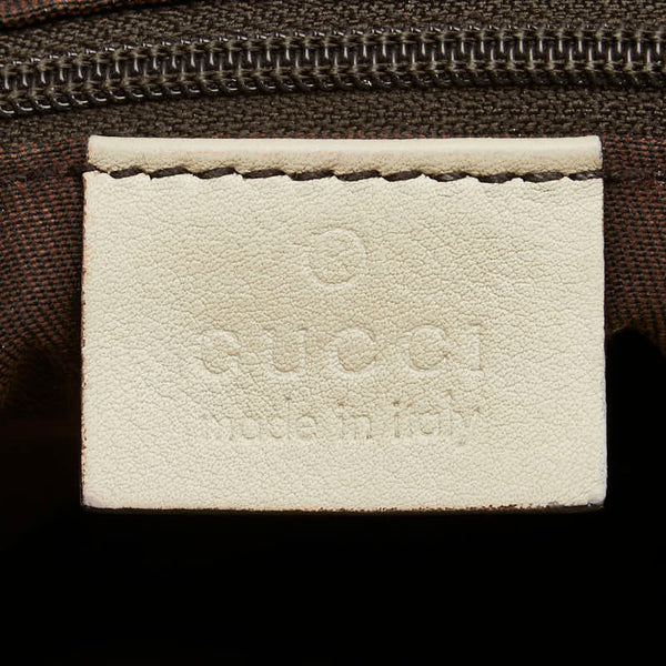 グッチ GGキャンバス スーキー ハンドバッグ ショルダーバッグ 2WAY 247902 ベージュ ホワイト キャンバス レザー レディース GUCCI 【中古】