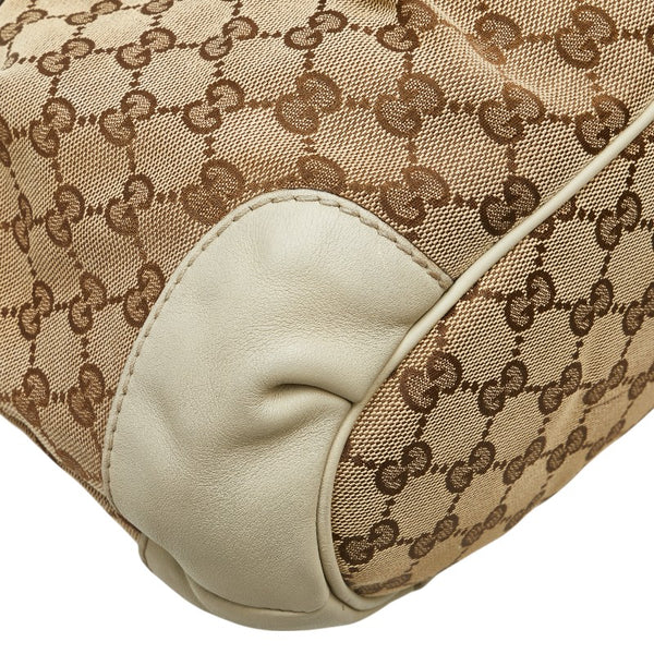 グッチ GGキャンバス スーキー ハンドバッグ ショルダーバッグ 2WAY 247902 ベージュ ホワイト キャンバス レザー レディース GUCCI 【中古】