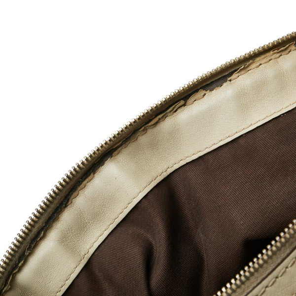 グッチ GGキャンバス スーキー ハンドバッグ ショルダーバッグ 2WAY 247902 ベージュ ホワイト キャンバス レザー レディース GUCCI 【中古】