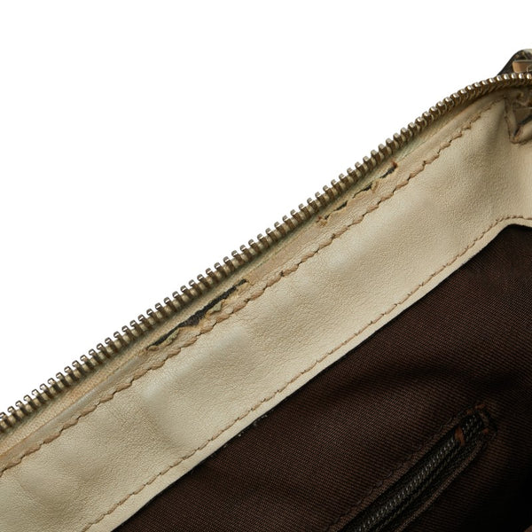 グッチ GGキャンバス スーキー ハンドバッグ ショルダーバッグ 2WAY 247902 ベージュ ホワイト キャンバス レザー レディース GUCCI 【中古】