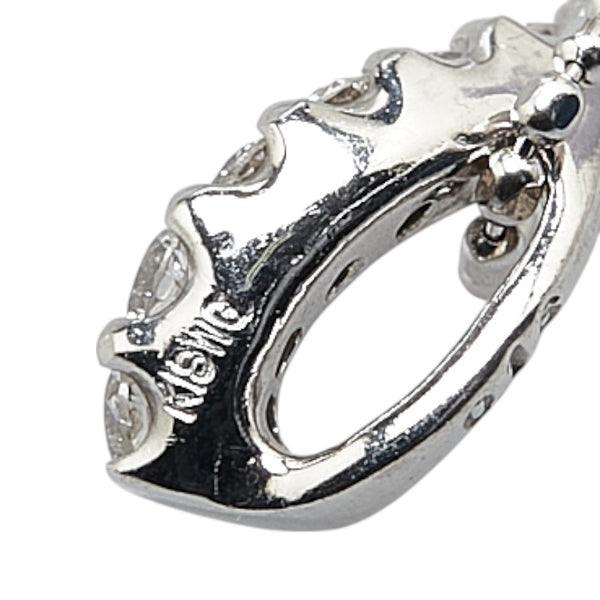 K18WG ホワイトゴールド ダイヤ0.16ct ペンダントネックレス レディース 【中古】