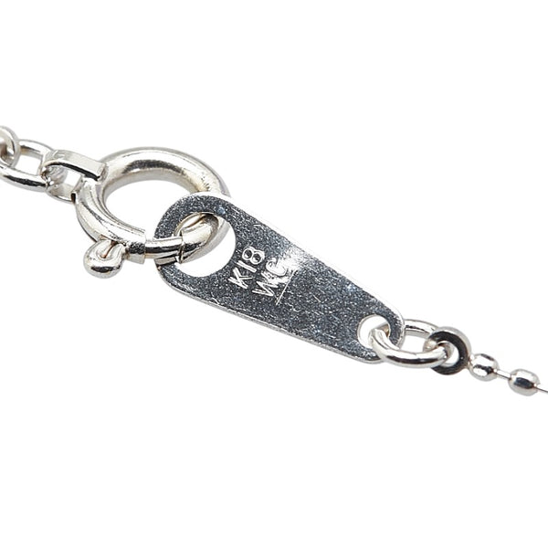 K18WG ホワイトゴールド ダイヤ0.16ct ペンダントネックレス レディース 【中古】