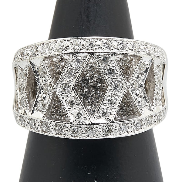 Pt900 プラチナ ダイヤ1.00ct リング 指輪 レディース 12.5号 【中古】