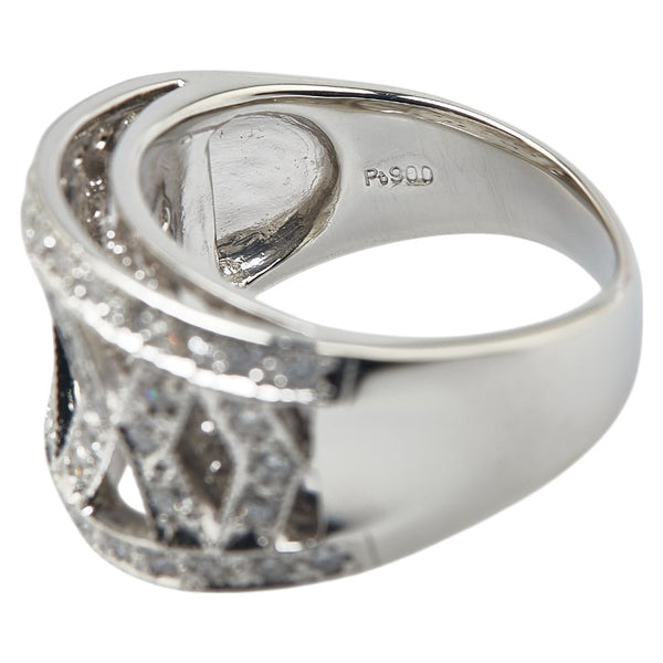 Pt900 プラチナ ダイヤ1.00ct リング 指輪 レディース 12.5号 【中古】