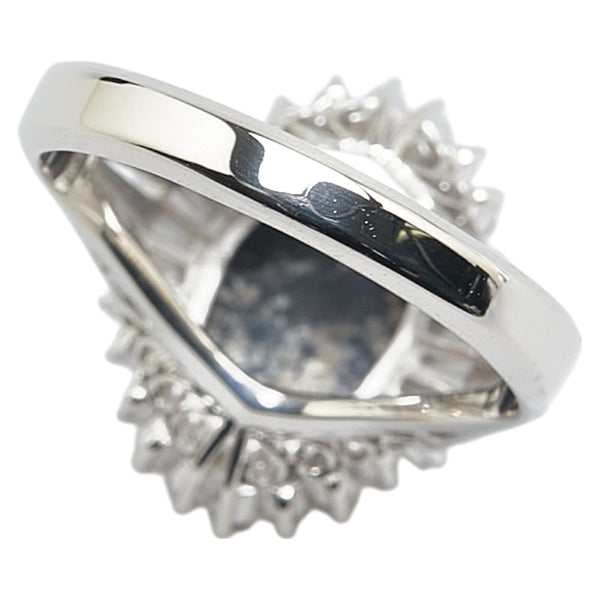 Pt900 プラチナ ブラックオパール2.16ct ダイヤ0.47ct リング 指輪 レディース 10号 【中古】
