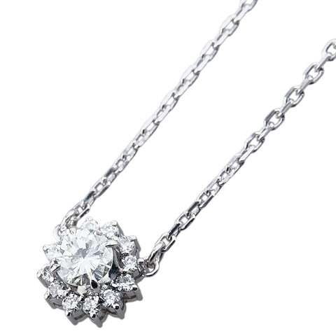 Pt900 プラチナ Pt850 プラチナ ダイヤ0.39ct ダイヤ0.18ct ペンダントネックレス レディース 【中古】