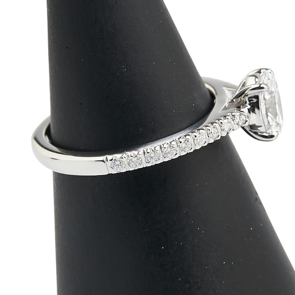 Pt950 プラチナ ダイヤ0.64ct ダイヤ0.14ct リング 指輪 レディース 9号 【中古】