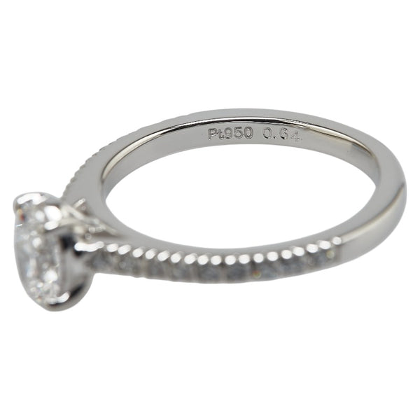 Pt950 プラチナ ダイヤ0.64ct ダイヤ0.14ct リング 指輪 レディース 9号 【中古】