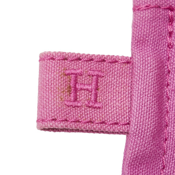 エルメス ボラボラ ポーチGM フラットポーチ ピンク キャンバス レディース HERMES 【中古】