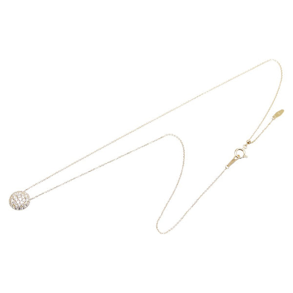 K18YG イエローゴールド ダイヤ0.75ct パヴェ ペンダントネックレス レディース 【中古】