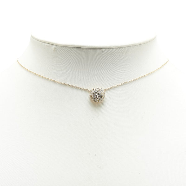 K18YG イエローゴールド ダイヤ0.75ct パヴェ ペンダントネックレス レディース 【中古】